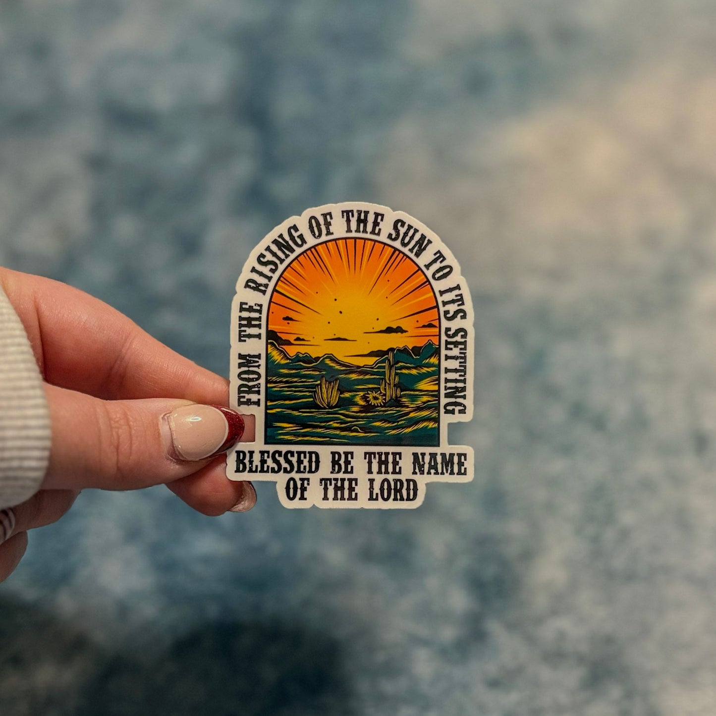 Psalm 113:3 Western Christian Sticker
