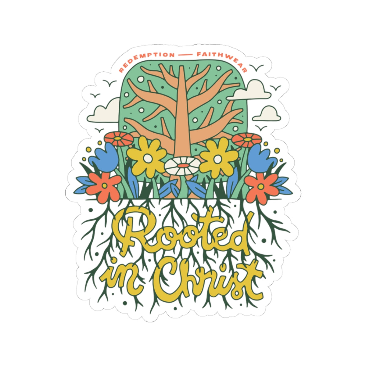 Rooted in Christ Sticker