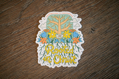 Rooted in Christ Sticker