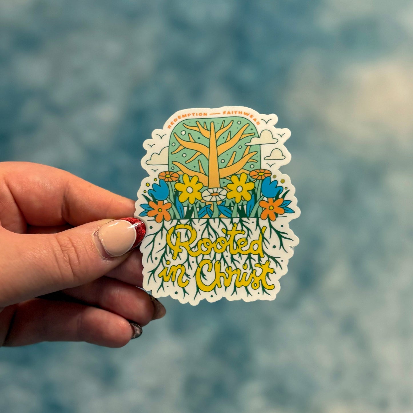 Rooted in Christ Sticker