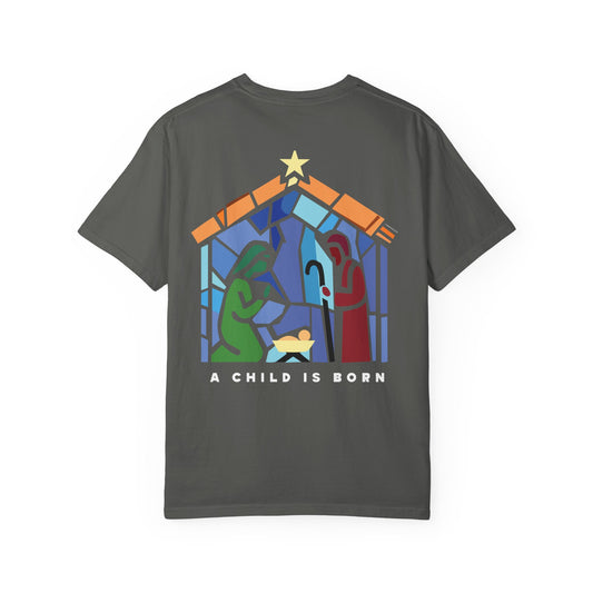 Stained Glass Nativity Scene Tee