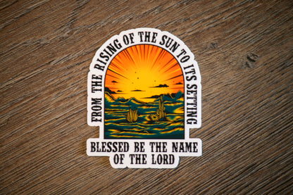 Psalm 113:3 Western Christian Sticker