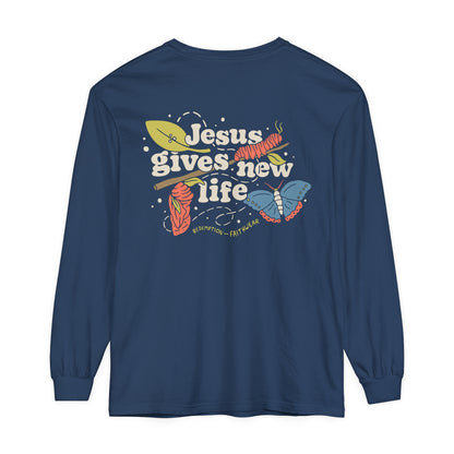 Jesus Gives New Life Long Sleeve Unisex Tee