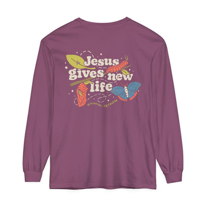 Jesus Gives New Life Long Sleeve Unisex Tee