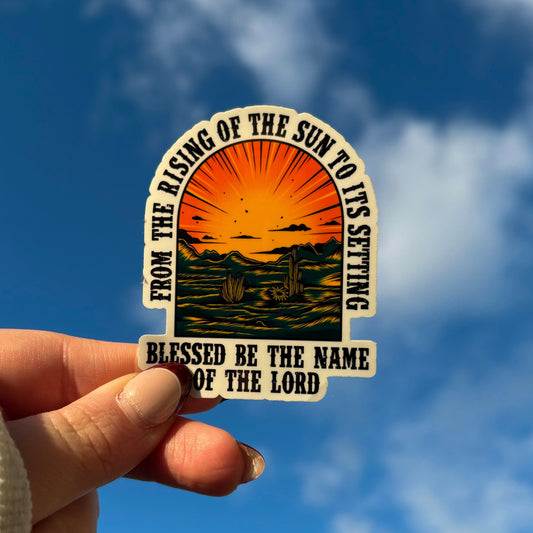 Psalm 113:3 Western Christian Sticker