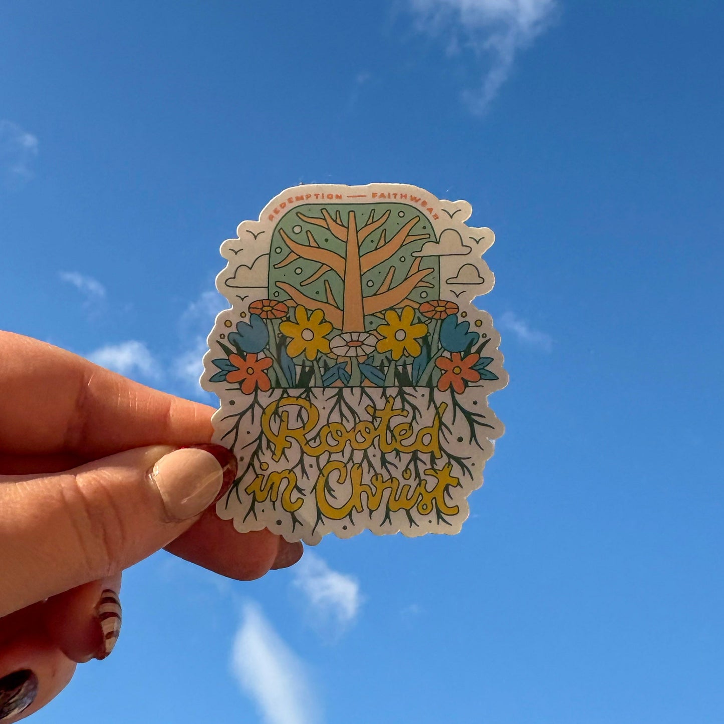 Rooted in Christ Sticker