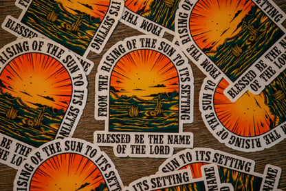 Psalm 113:3 Western Christian Sticker