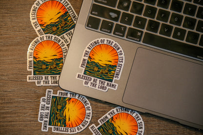 Psalm 113:3 Western Christian Sticker