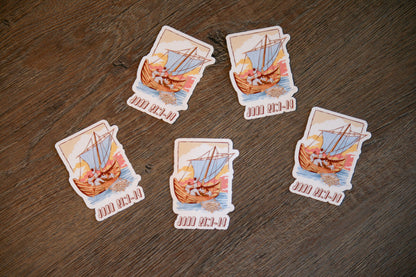 Peter Catching the Fish Sticker