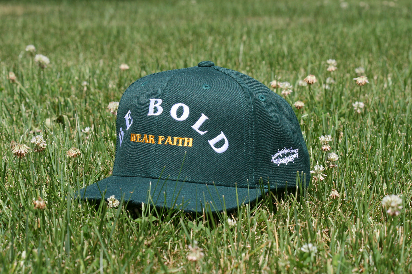 Be Bold Snapback Hat White