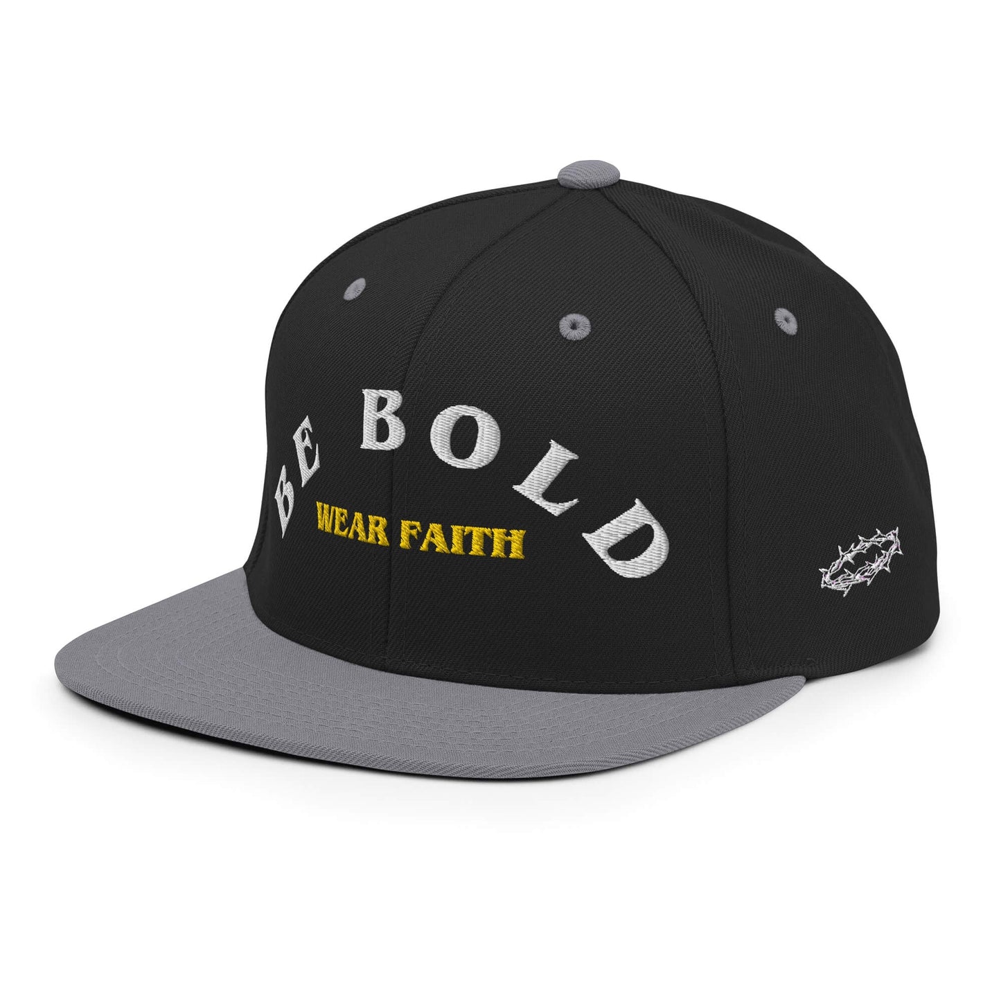 Be Bold Christian Snapback Hat White