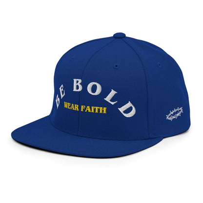 Be Bold Christian Snapback Hat White