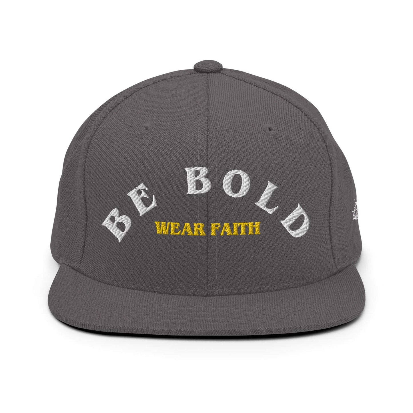 Be Bold Christian Snapback Hat White