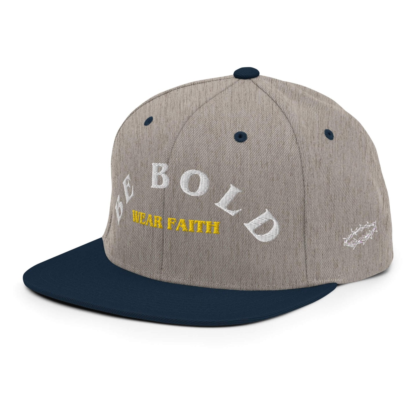 Be Bold Christian Snapback Hat White