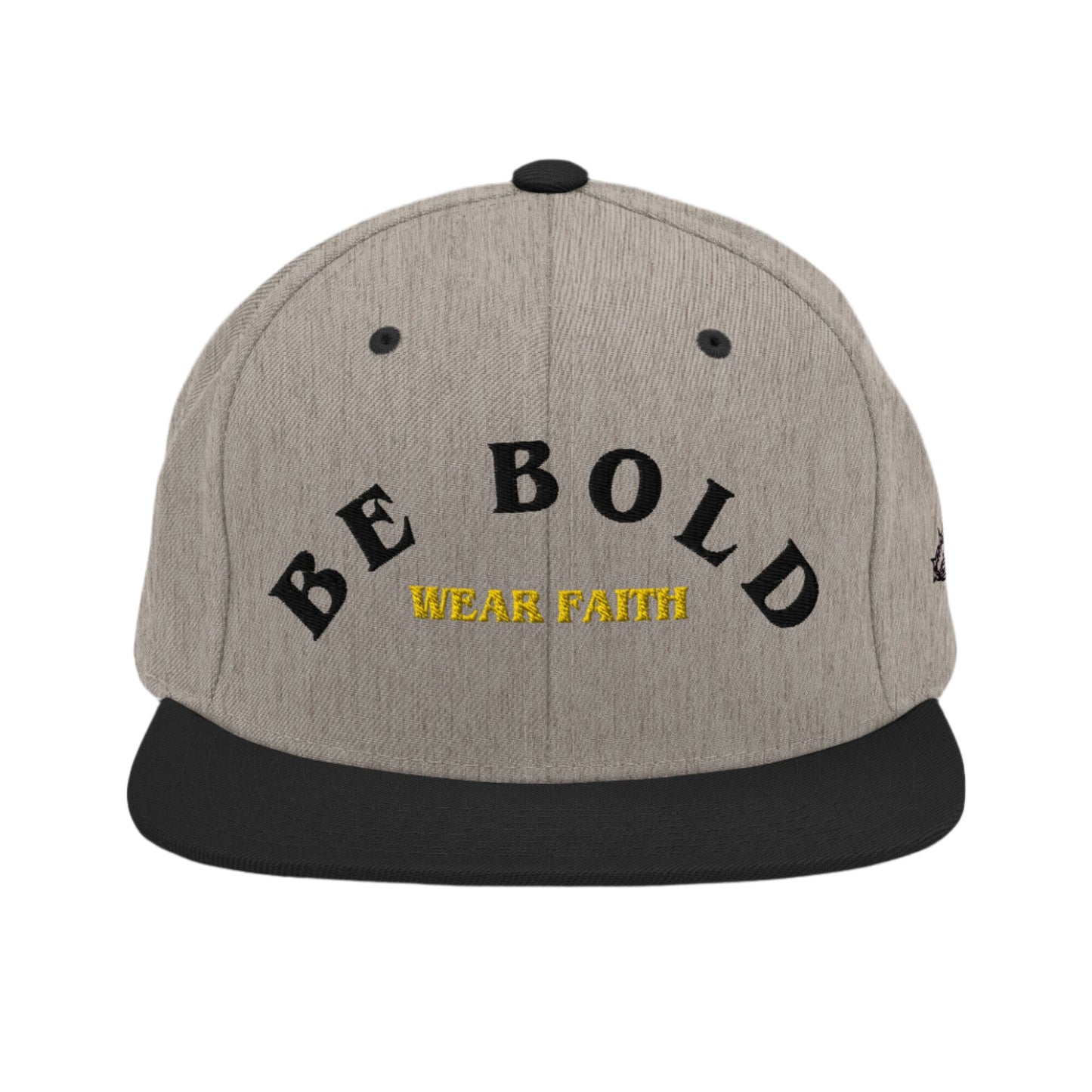 Be Bold Christian Snapback Hat Black