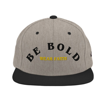 Be Bold Christian Snapback Hat Black