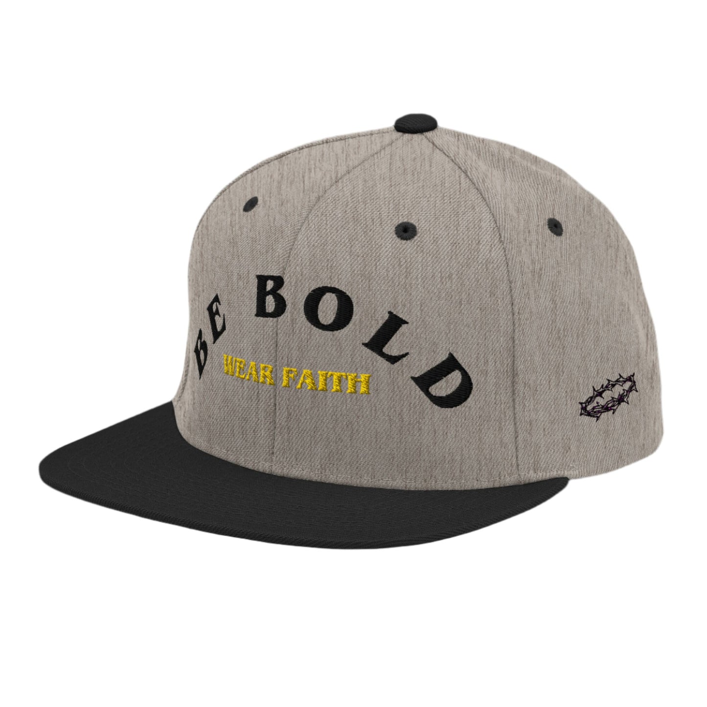 Be Bold Christian Snapback Hat Black