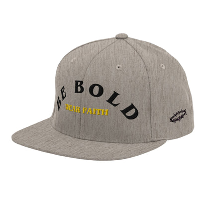 Be Bold Christian Snapback Hat Black