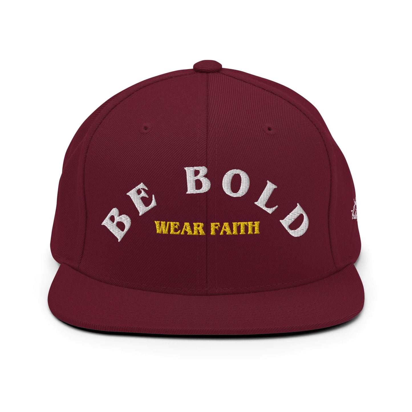 Be Bold Christian Snapback Hat White