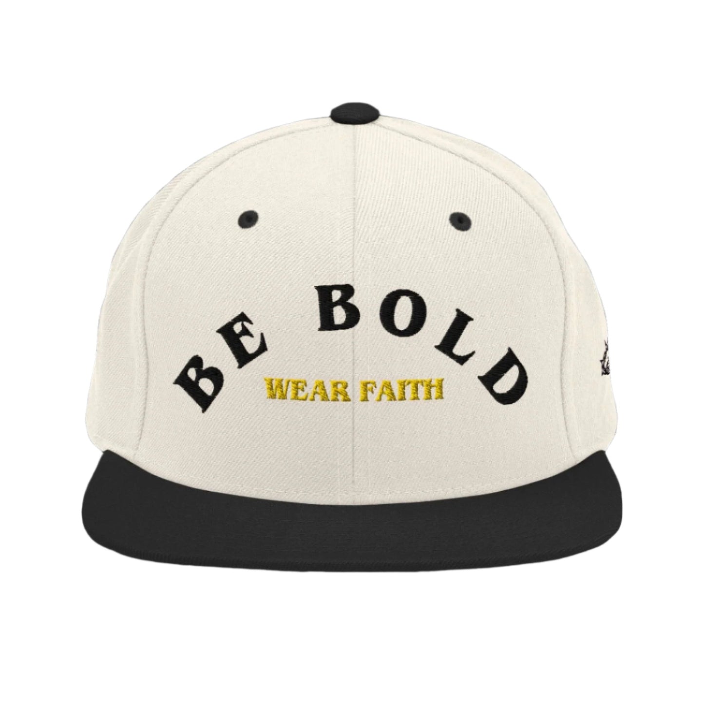 Be Bold Christian Snapback Hat Black