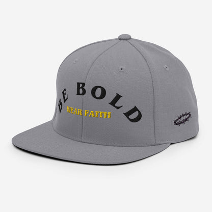 Be Bold Christian Snapback Hat Black