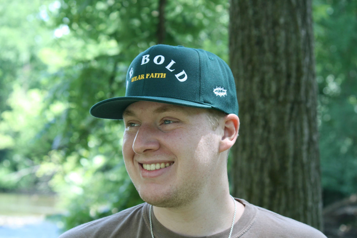 Be Bold Christian Snapback Hat White