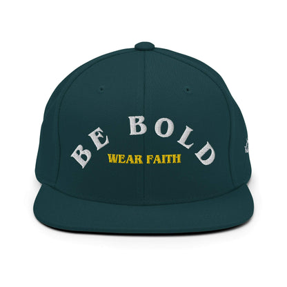 Be Bold Christian Snapback Hat White