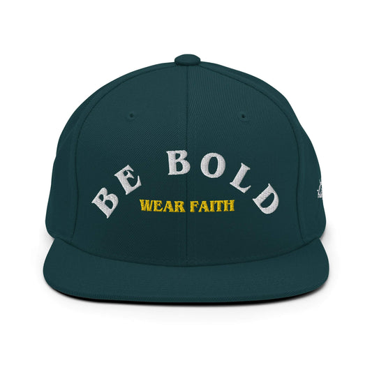 Be Bold Snapback Hat White