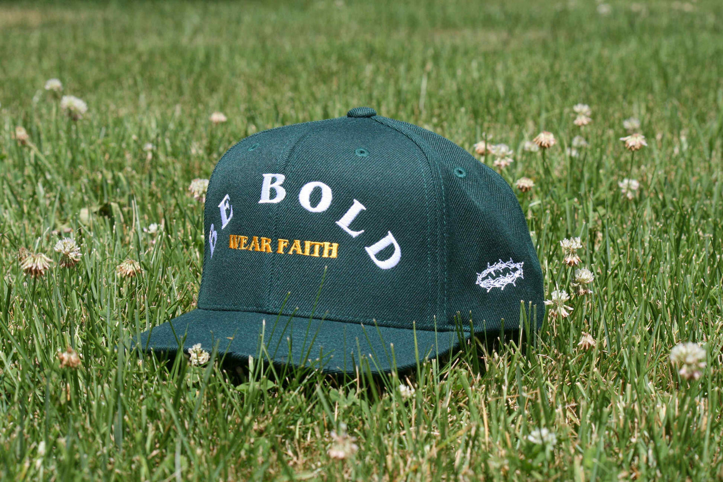 Be Bold Christian Snapback Hat White