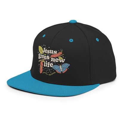 Jesus Gives New Life Christian Snapback Hat