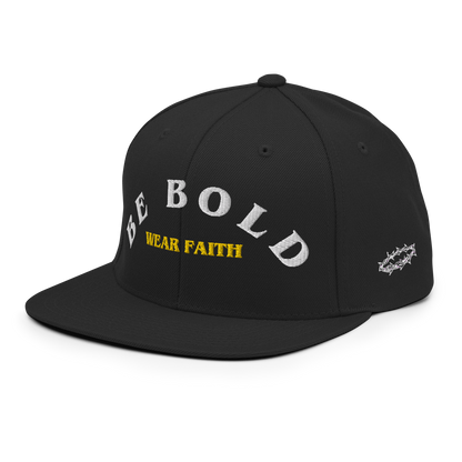 Be Bold Snapback Hat White