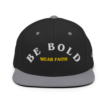 Be Bold Snapback Hat White