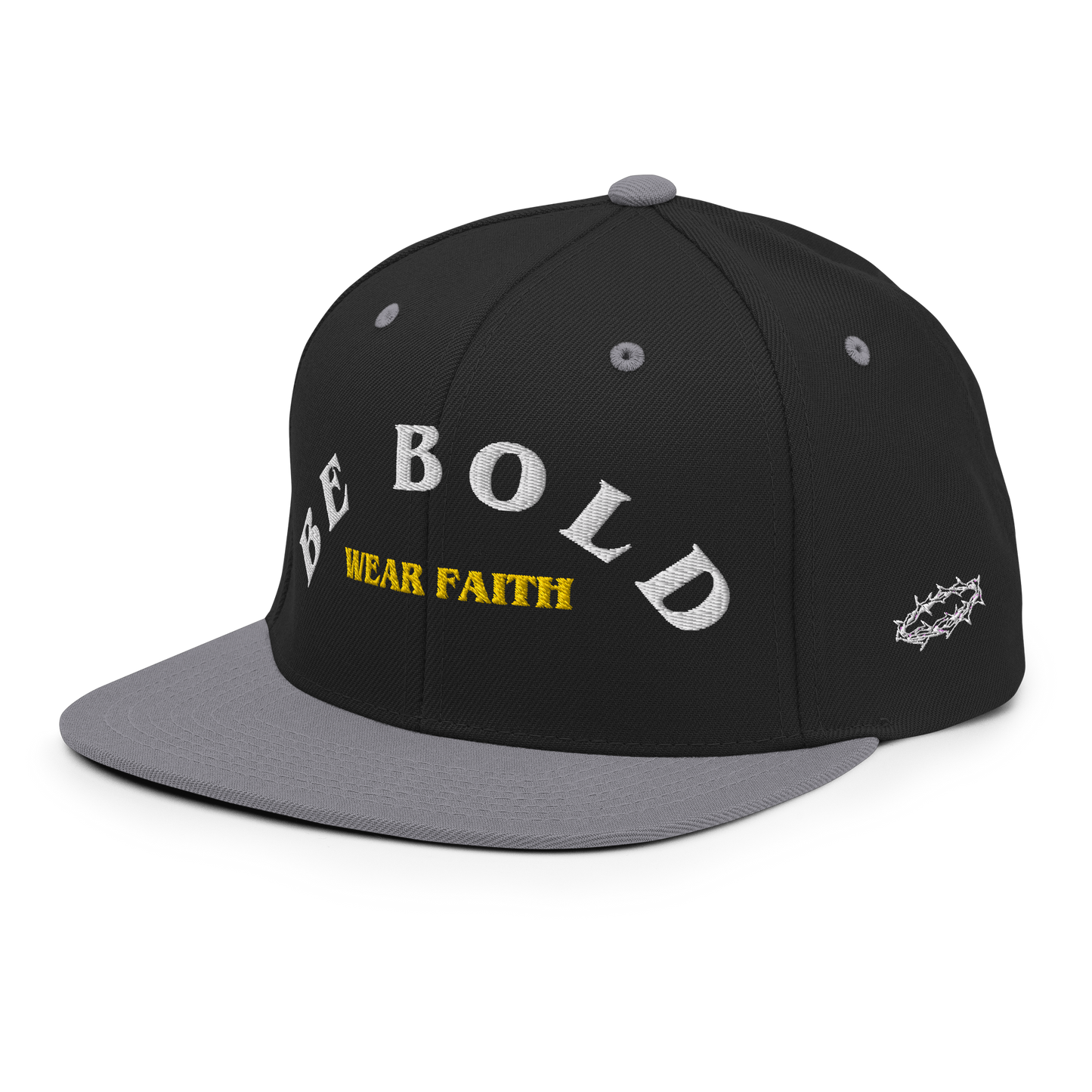 Be Bold Snapback Hat White