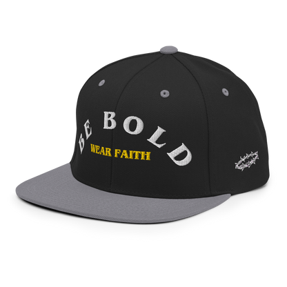 Be Bold Snapback Hat White