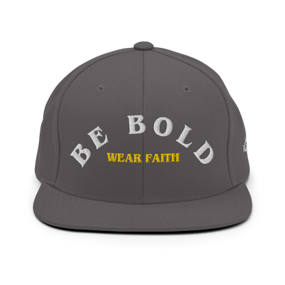 Be Bold Snapback Hat White