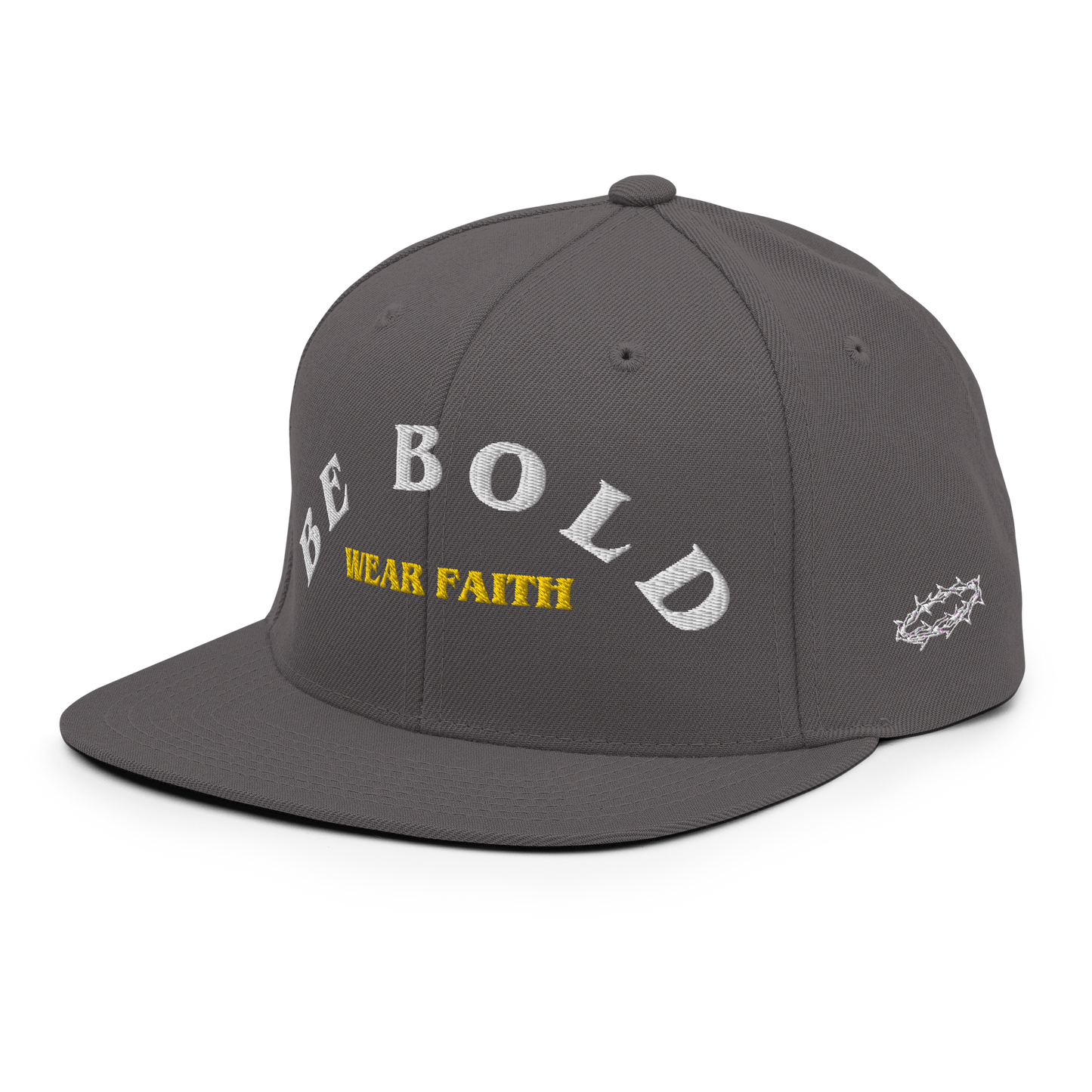 Be Bold Snapback Hat White