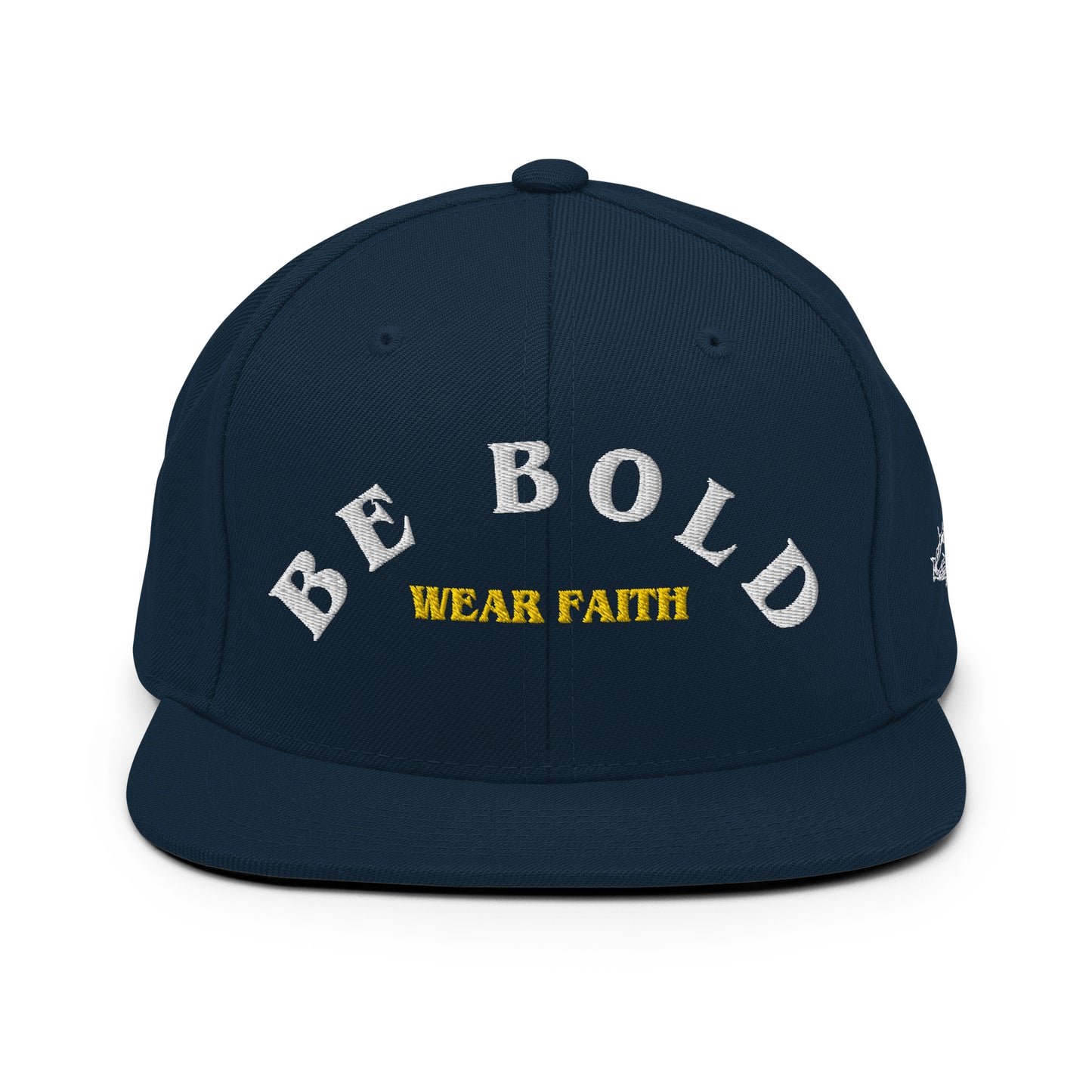 Be Bold Snapback Hat White