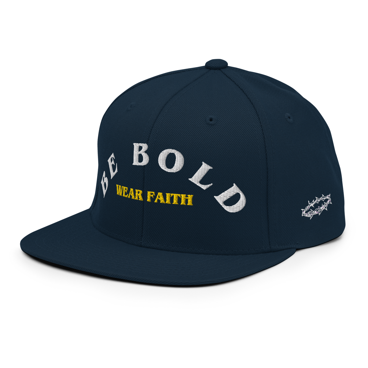 Be Bold Snapback Hat White