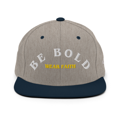 Be Bold Snapback Hat White