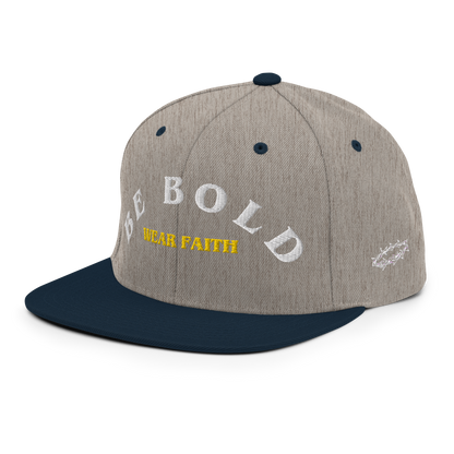 Be Bold Snapback Hat White