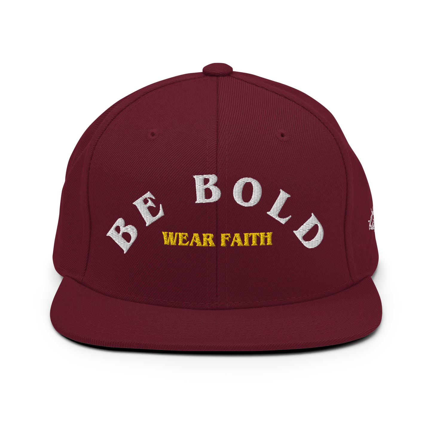 Be Bold Snapback Hat White