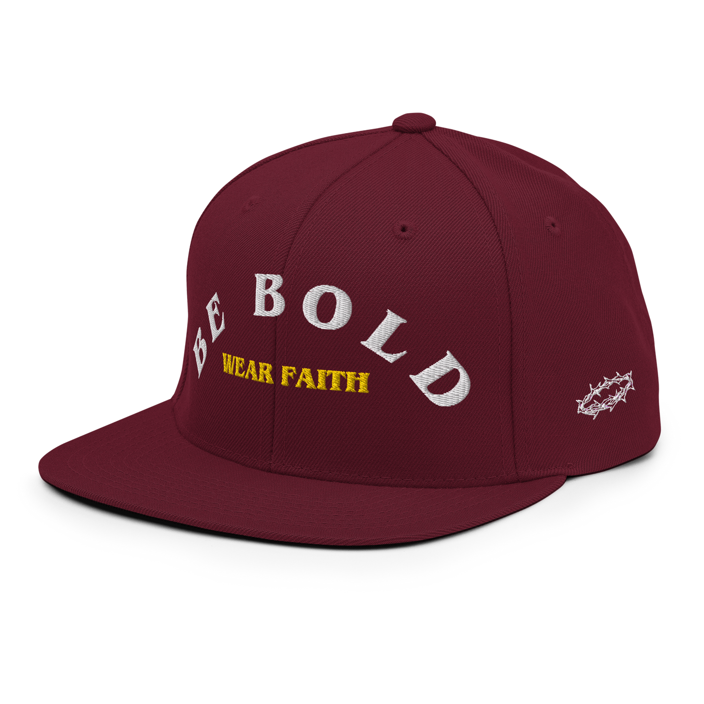 Be Bold Snapback Hat White