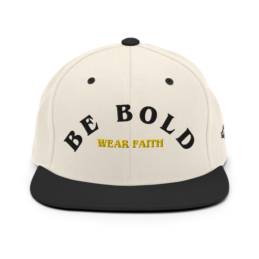 Be Bold Snapback Hat Black