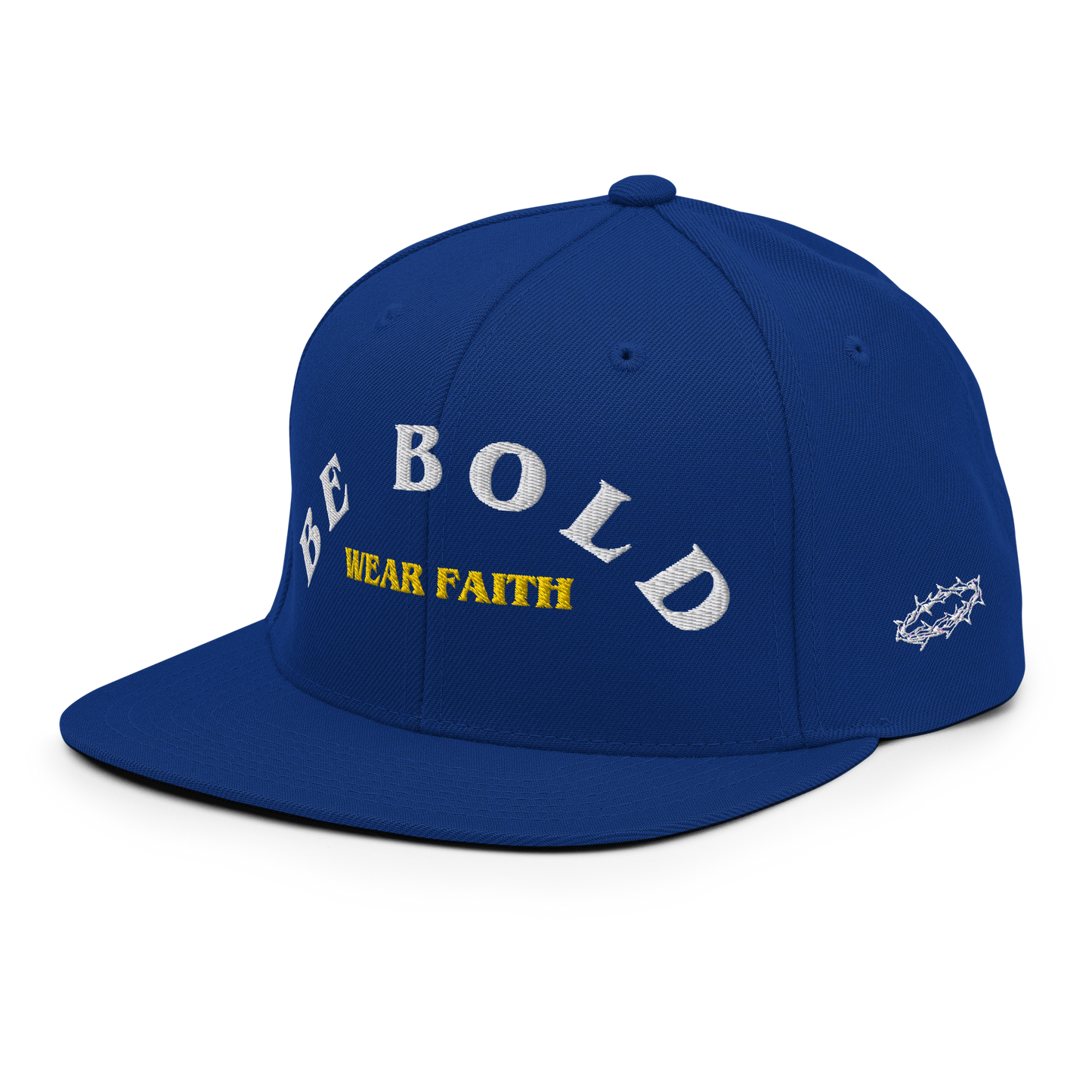 Be Bold Snapback Hat White