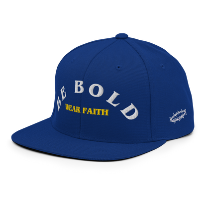 Be Bold Snapback Hat White