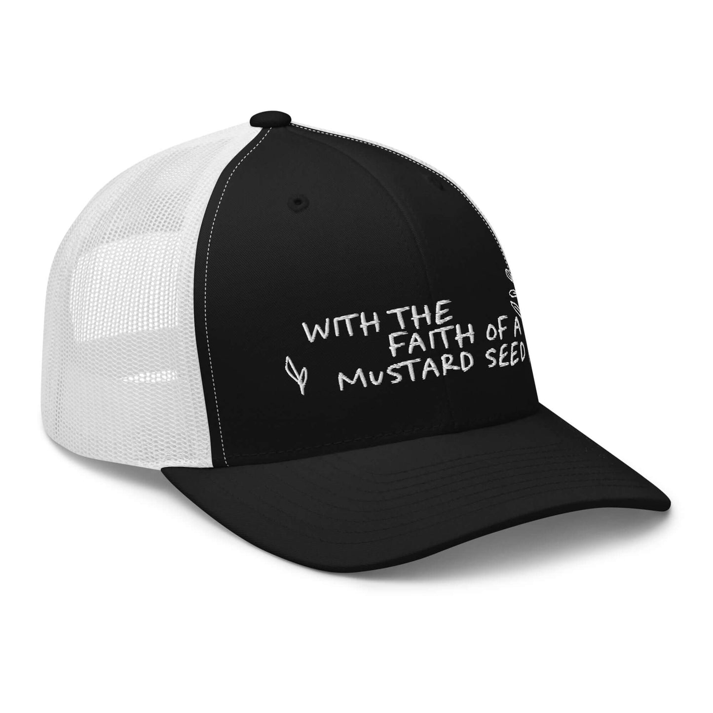 White Mustard Seed Christian Trucker Hat