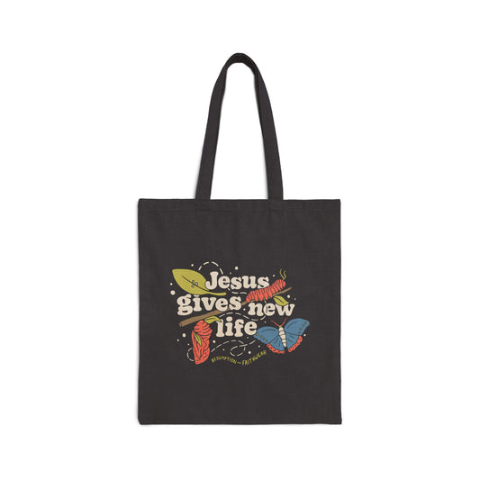 Jesus Gives New Life Christian Tote Bag