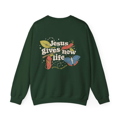 Jesus Gives New Life Unisex Christian Crewneck