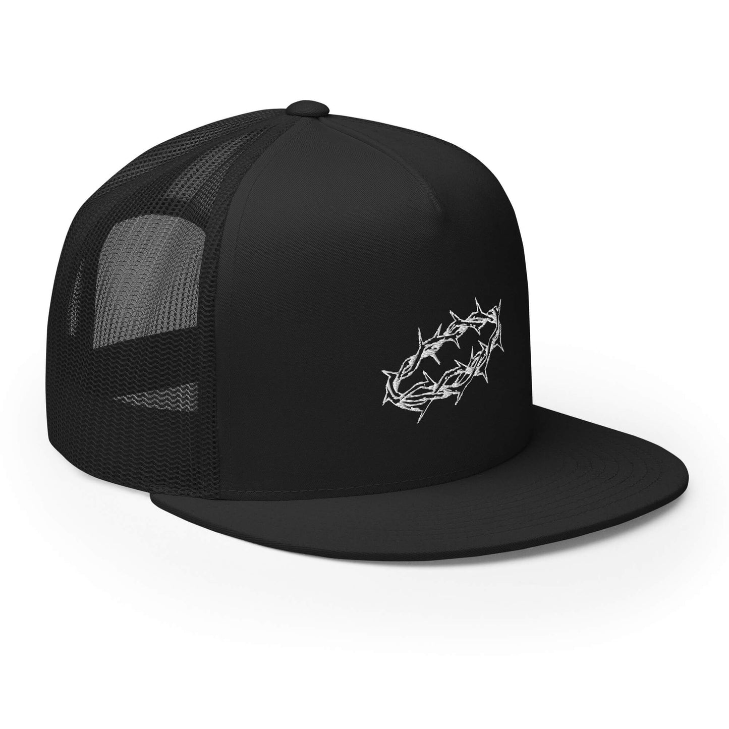 White Crown of Thorns Foam Christian Trucker Hat