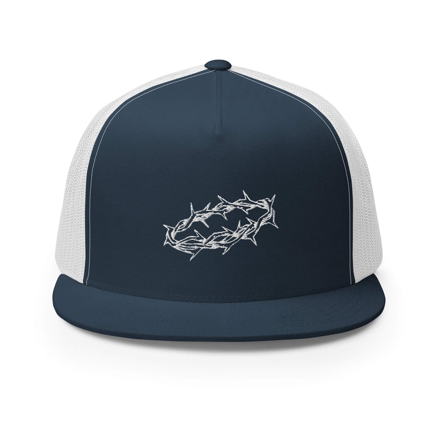 White Crown of Thorns Foam Christian Trucker Hat